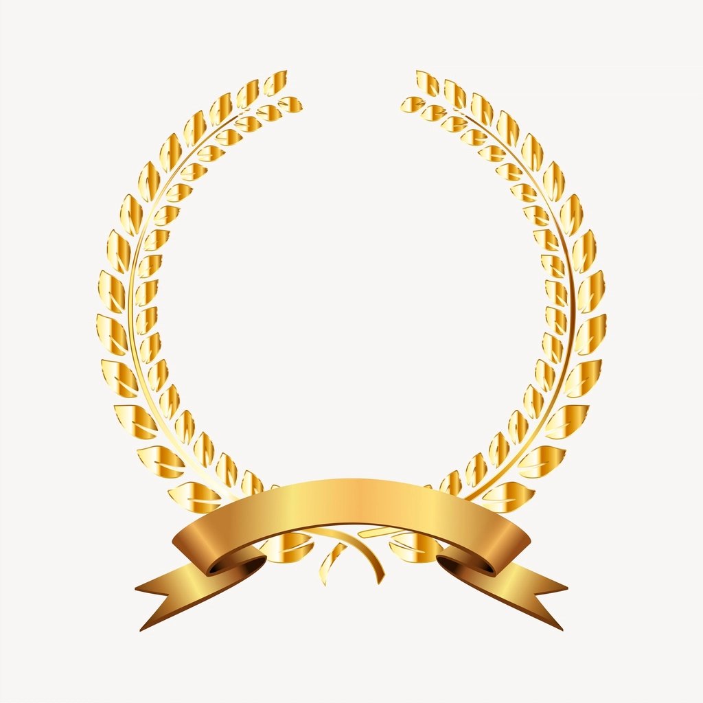 Couronne de laurier dorée